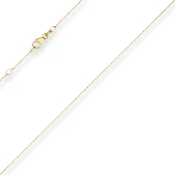 0,8mm Rund-Ankerkette Collier mit Zwischenöse aus 375 Gold Gelbgold 42cm