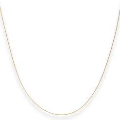 0,8mm Rund-Ankerkette Collier mit Zwischenöse aus 585 Gold Gelbgold 38cm