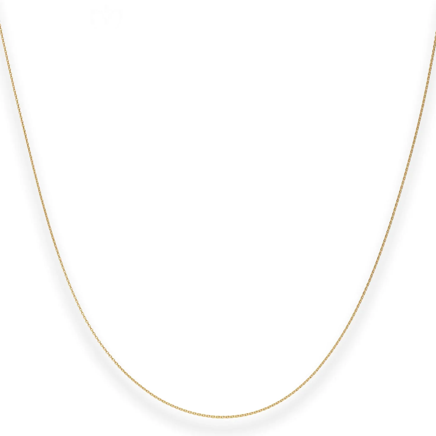 0,8mm Rund-Ankerkette Collier mit Zwischenöse aus 585 Gold Gelbgold 38cm
