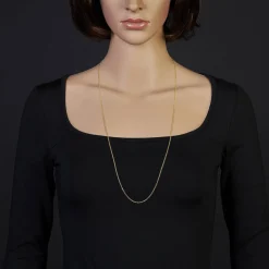 1,9mm Rund-Ankerkette 585 Gold Gelbgold Kette Collier Halskette, 80cm