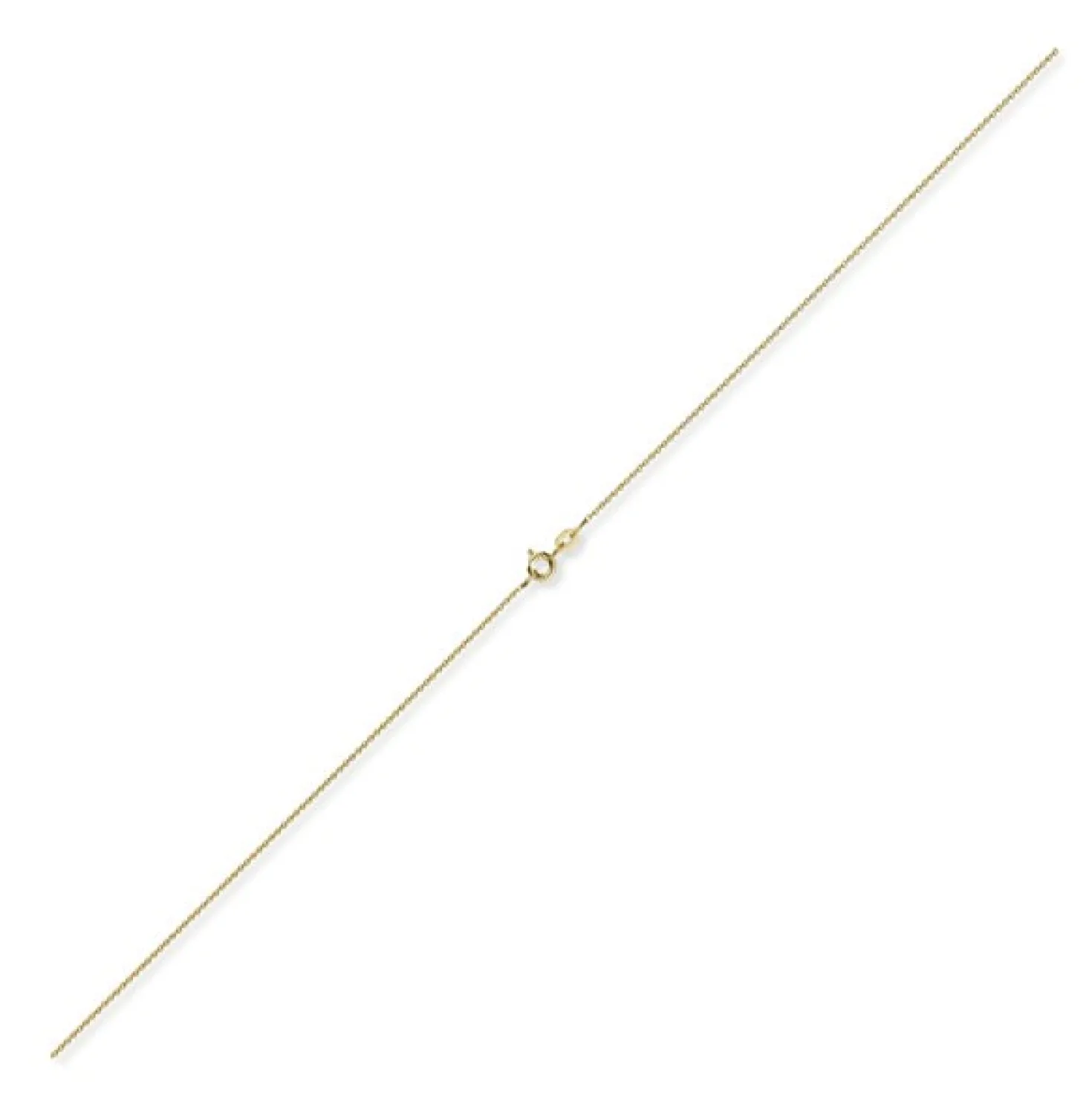 1,1mm Rund-Ankerkette 750 Gold Gelbgold Kette Collier Halskette, 55cm