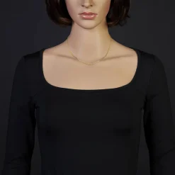 1,9mm Rund-Ankerkette 750 Gold Gelbgold Kette Collier Halskette, 42cm