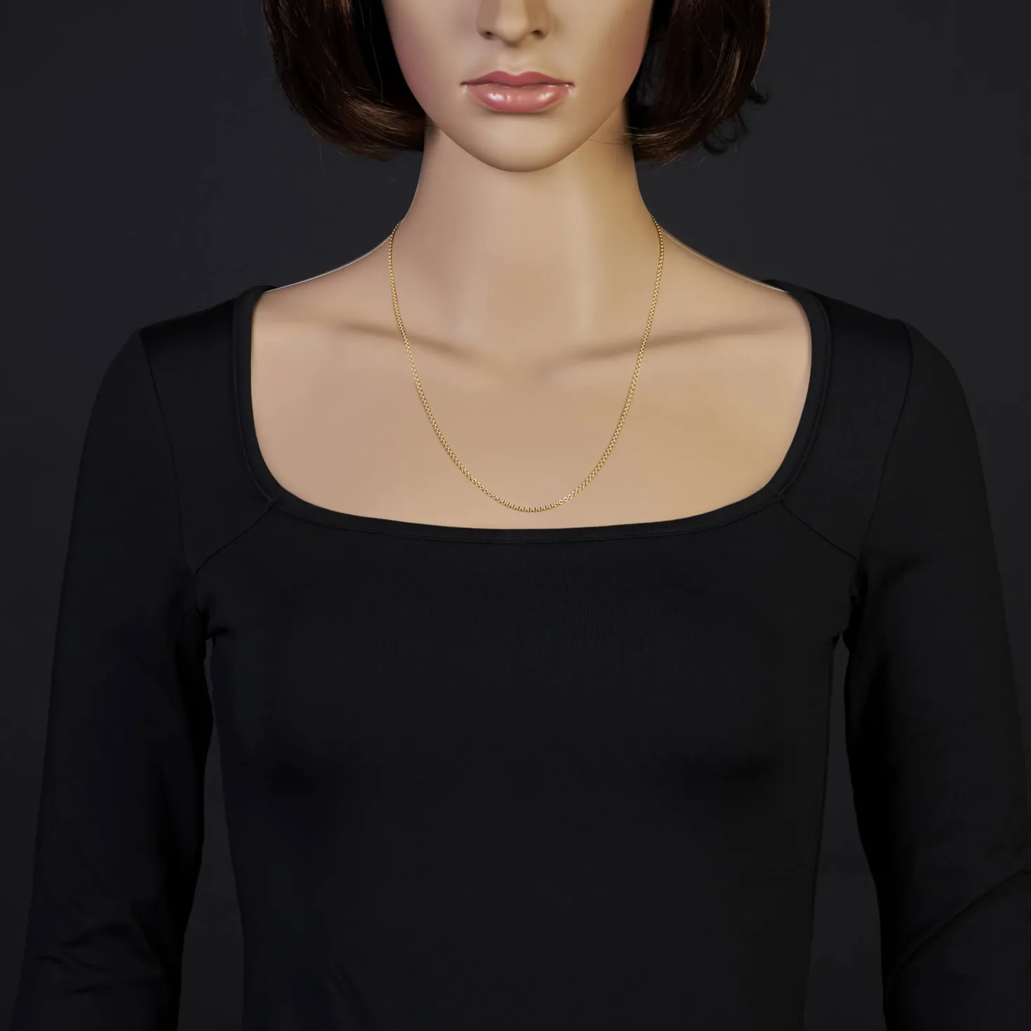 1,9mm Rund-Ankerkette 585 Gold Gelbgold Kette Collier Halskette 55cm