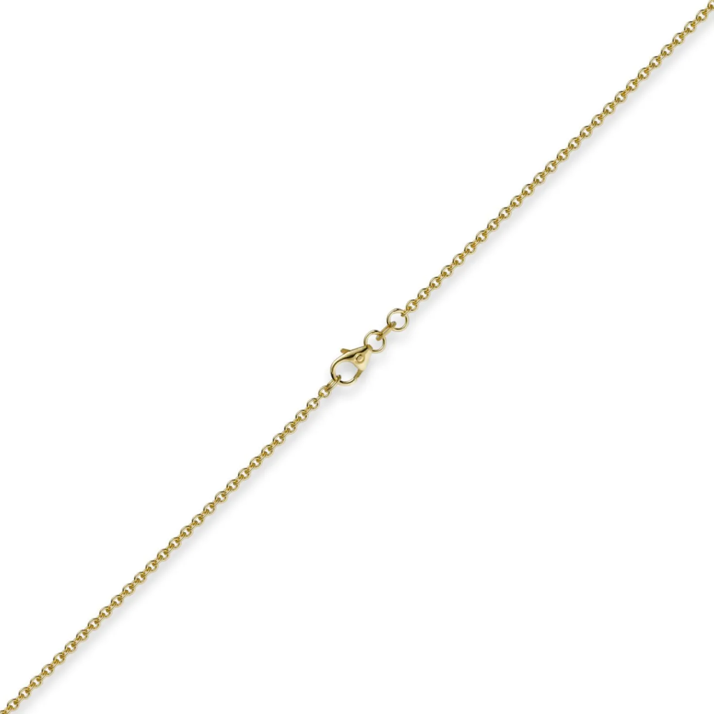 1,9mm Rund-Ankerkette 750 Gold Gelbgold Kette Collier Halskette, 38cm