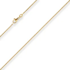 1,3mm Rund-Ankerkette Goldkette Collier Halskette aus 750 Gold Gelbgold 45cm