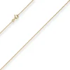 1,3mm Rund-Ankerkette Goldkette Collier Halskette aus 333 Gold Gelbgold 42cm