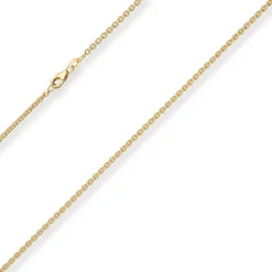 2,4mm Rund-Ankerkette Goldkette Collier Halskette aus 333 Gold Gelbgold 45cm