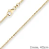 2mm Rund-Ankerkette Goldkette Collier Halskette aus 333 Gold Gelbgold 42cm