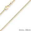 2mm Rund-Ankerkette Goldkette Collier Halskette aus 333 Gold Gelbgold 38cm