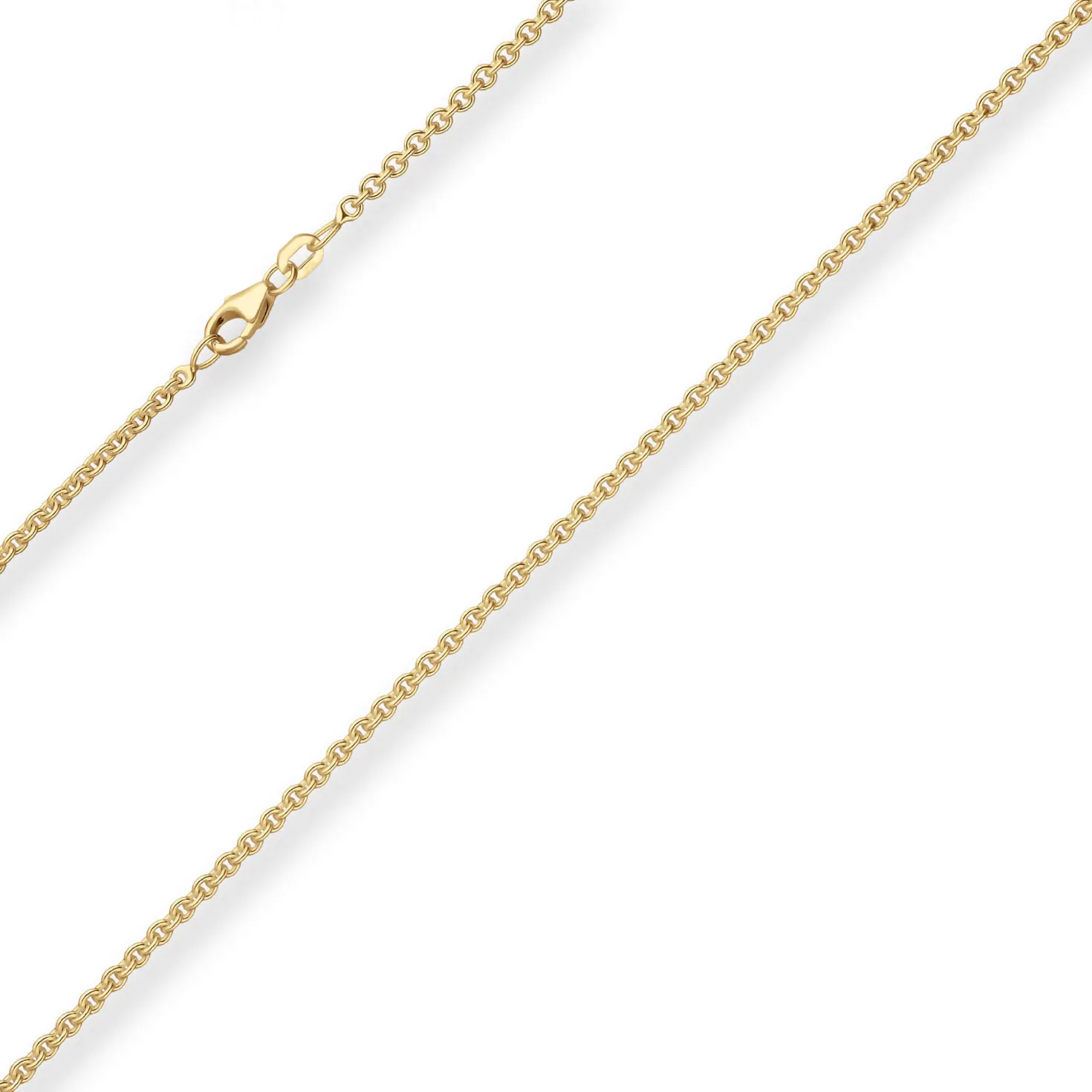 2,4mm Rund-Ankerkette Goldkette Collier Halskette aus 333 Gold Gelbgold 50cm