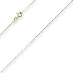 0,8mm Rund-Ankerkette Goldkette Collier Halskette aus 333 Gold Gelbgold 42cm