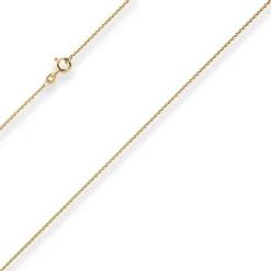 1,3mm Rund-Ankerkette Goldkette Collier Halskette aus 333 Gold Gelbgold 38cm