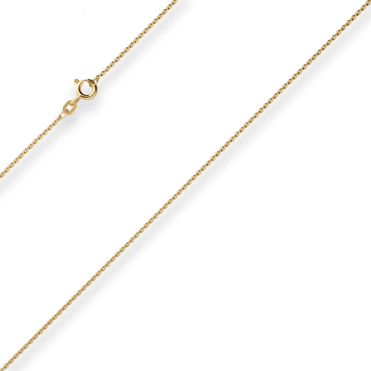 1,3mm Rund-Ankerkette Goldkette Collier Halskette aus 333 Gold Gelbgold 38cm