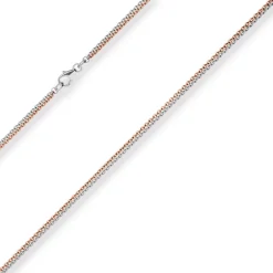 1,6mm Rund-Ankerkette Goldkette Collier Halskette aus 585 Gold rot/weiß 42cm