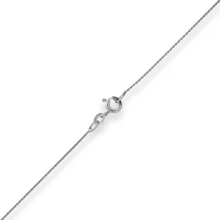 0,8mm Rund-Ankerkette Goldkette Collier Halskette aus 375 Gold Weißgold 45cm