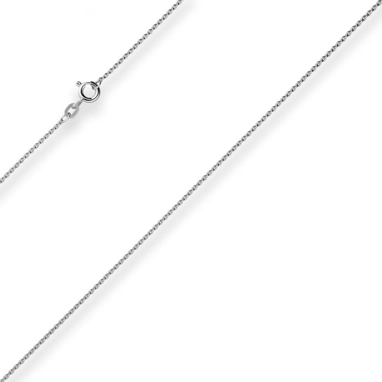 1,3mm Rund-Ankerkette Goldkette Collier Halskette aus 585 Gold Weißgold 45cm