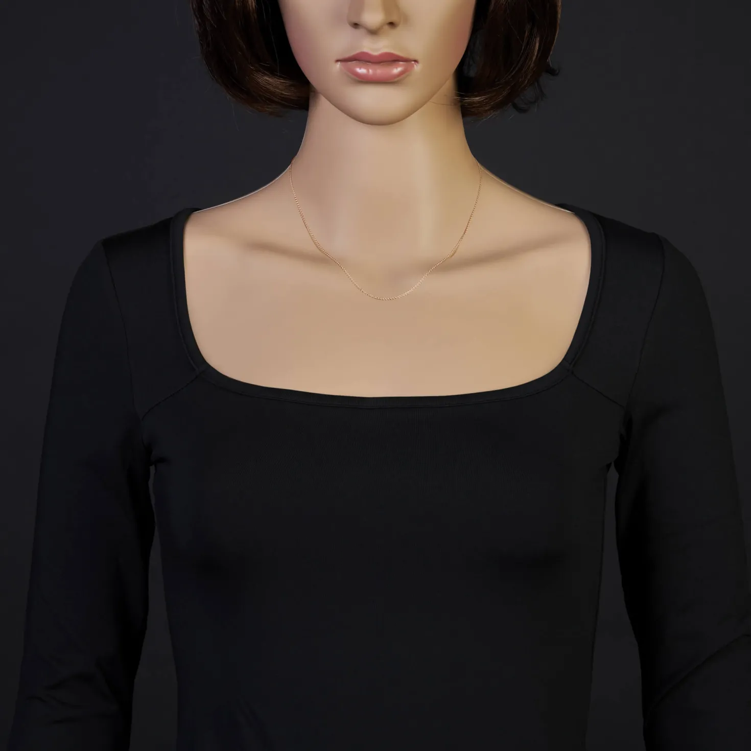 1,1mm Rund-Ankerkette 585 Gold Rotgold Kette Collier Halskette, 42cm