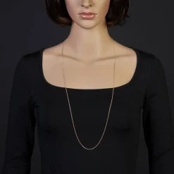 1,9mm Rund-Ankerkette 750 Gold Rotgold Kette Collier Halskette, 90cm