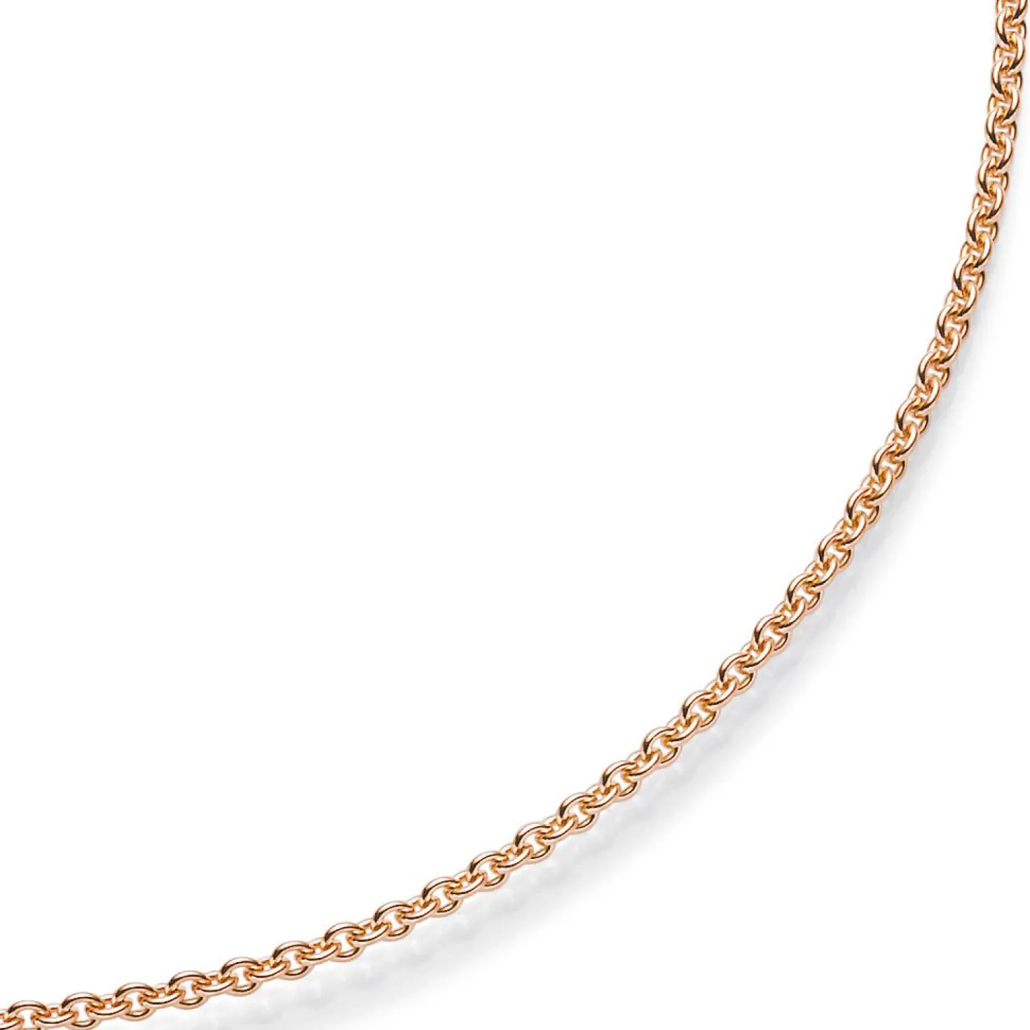 1,9mm Rund-Ankerkette 750 Gold Rotgold Kette Collier Halskette, 55cm