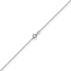 1,1mm Rund-Ankerkette 585 Gold Weißgold Kette Collier Halskette, 90cm