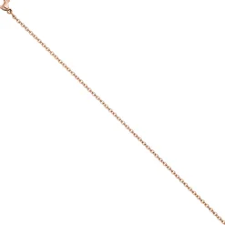 2,2mm Rundankerkette Halskette Collier aus Edelstahl in rotgold Farbe 46cm