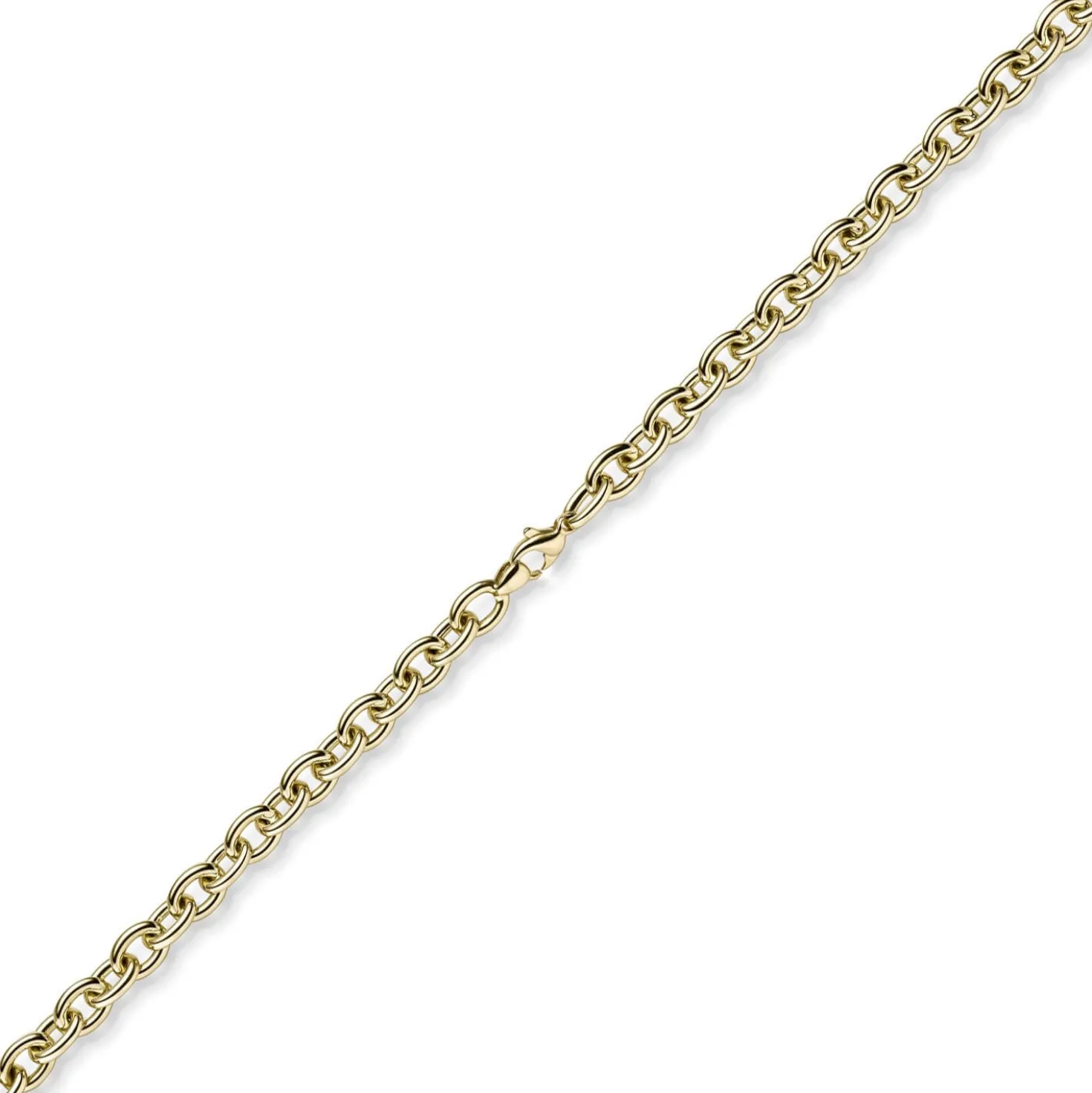 7,5mm Rundankerkette Halskette Collier aus 585 Gold Gelbgold 50cm