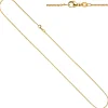 1,1mm Rund-Ankerkette Halskette Collier aus 750 Gold Gelbgold 45cm