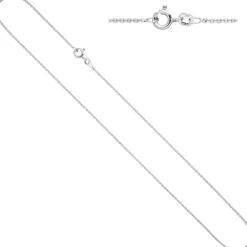 1,5mm Rundanker-Kette Halskette Collier aus 925 Silber rhodiniert 55cm