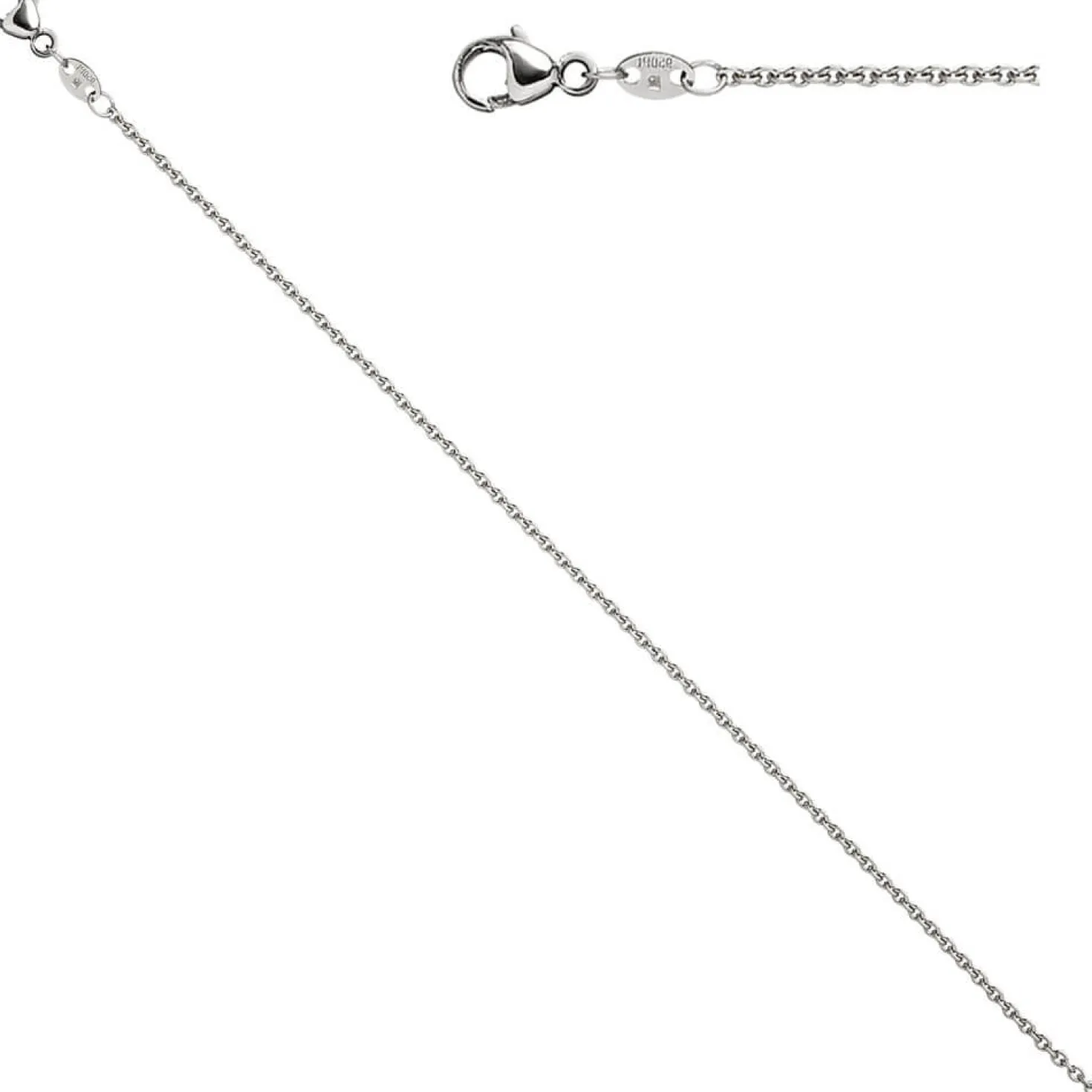 1,3mm Rundankerkette Halskette Kette Platinkette Halsschmuck aus 950 Platin 42cm