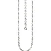 3,9mm Rundankerkette Halsschmuck aus 925 Silber rhodiniert diamantiert, 55cm