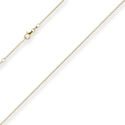 1,5mm Rund-Ankerkette Kette Collier aus 750 Gold Gelbgold 45cm mit Zwischenöse