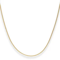 1,3mm Rund-Ankerkette Kette Collier aus 585 Gold Gelbgold 45cm mit Zwischenöse