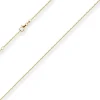 1,5mm Rund-Ankerkette Kette Collier aus 585 Gold Gelbgold 45cm mit Zwischenöse