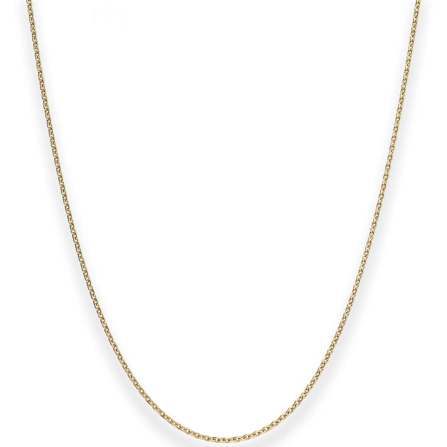 1,5mm Rund-Ankerkette Kette Collier aus 585 Gold Gelbgold 45cm mit Zwischenöse