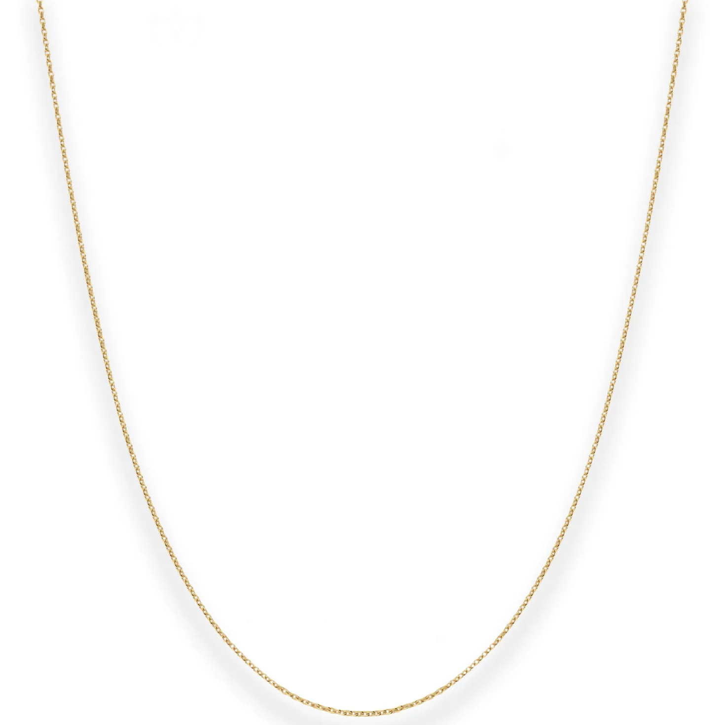 1,1mm Rund-Ankerkette Kette Collier aus 585 Gold Gelbgold 45cm mit Zwischenöse
