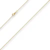 1,1mm Rund-Ankerkette Kette Collier aus 585 Gold Gelbgold 36cm mit Zwischenöse