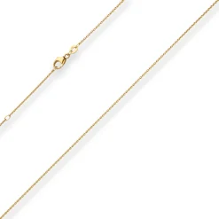 1,1mm Rund-Ankerkette Kette Collier aus 585 Gold Gelbgold 36cm mit Zwischenöse
