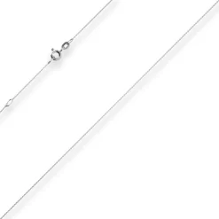 0,8mm Rund-Ankerkette Kette Collier aus 750 Gold Weißgold 42cm mit Zwischenöse