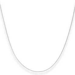 0,8mm Rund-Ankerkette Kette Collier aus 585 Gold Weißgold 45cm mit Zwischenöse