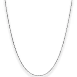 1,5mm Rund-Ankerkette Kette Collier aus 585 Gold Weißgold 45cm mit Zwischenöse