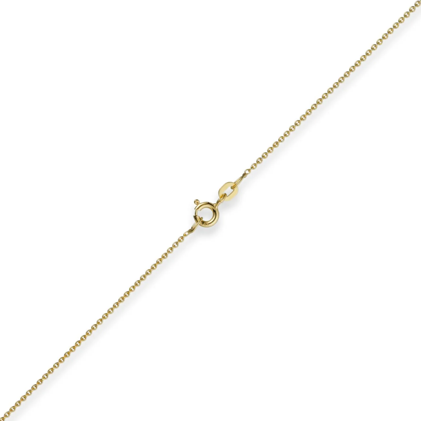 1,1mm Rund-Ankerkette Kette Collier, 585 Gold Gelbgold Goldkette, 36cm