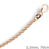 2,3mm Rund-Ankerkette Kette Collier, 585 Gold Rotgold Goldkette, 70cm