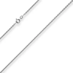 2,4mm Rund-Ankerkette Kette Collier Halskette aus 925 Silber rhodiniert 60cm