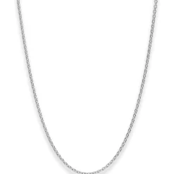 1,5mm Rund-Ankerkette Kette Collier Halskette aus 925 Silber rhodiniert 70cm