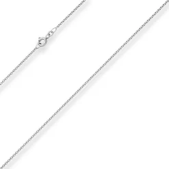 1,5mm Rund-Ankerkette Kette Collier Halskette aus 925 Silber rhodiniert 80cm