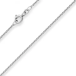 1,5mm Rund-Ankerkette Kette Collier Halskette aus 925 Silber rhodiniert 70cm