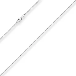 1,5mm Rund-Ankerkette Kette Collier Halskette aus 925 Silber rhodiniert 80cm