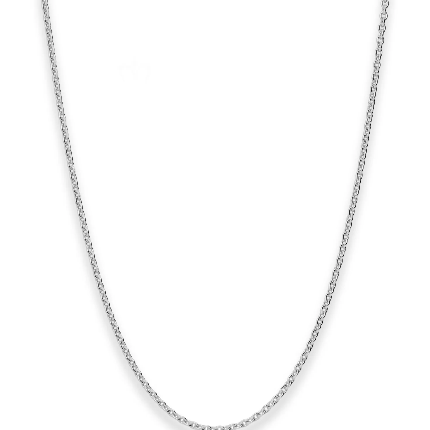 1,5mm Rund-Ankerkette Kette Collier Halskette aus 925 Silber rhodiniert 80cm