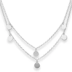 1,9mm Rund-Ankerkette Kette Collier Halskette aus 925 Silber rhodiniert 42cm