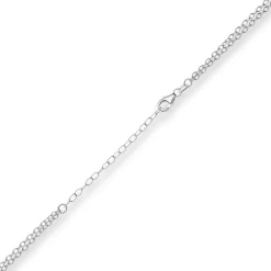 1,9mm Rund-Ankerkette Kette Collier Halskette aus 925 Silber rhodiniert 42cm